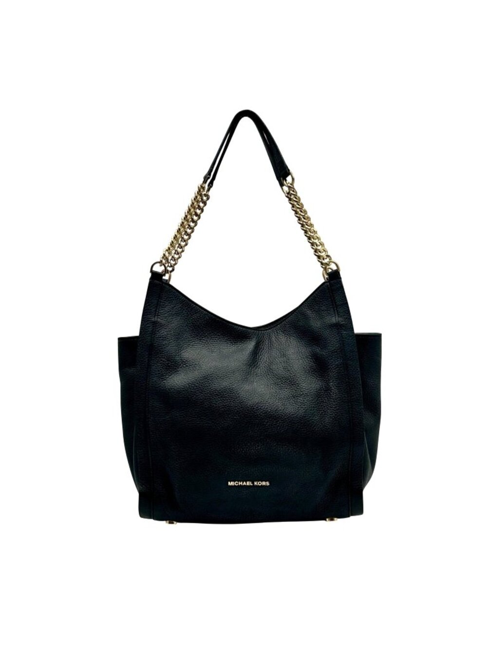 Michael Kors Black pebbled Leather Slouchy Shoulder Bag
